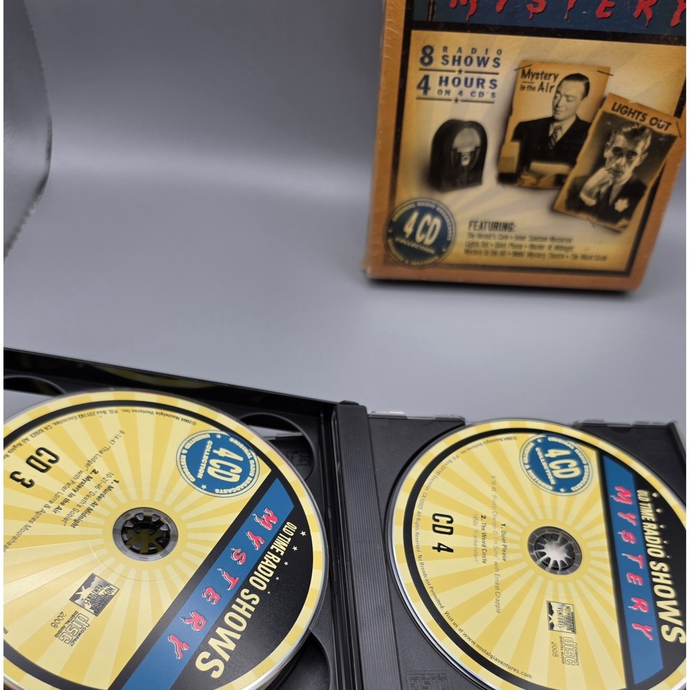 Old Time Radio Shows Mystery 4 CD Collection Nostalgia Ventures Audio Drama - Picture 2 of 9